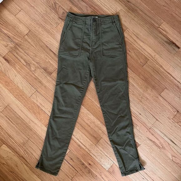 Joie pants army green stretch skinny 25 - Picture 1 of 7